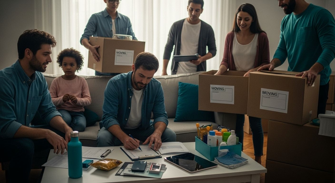 moving day essentials, family packing, teamwork