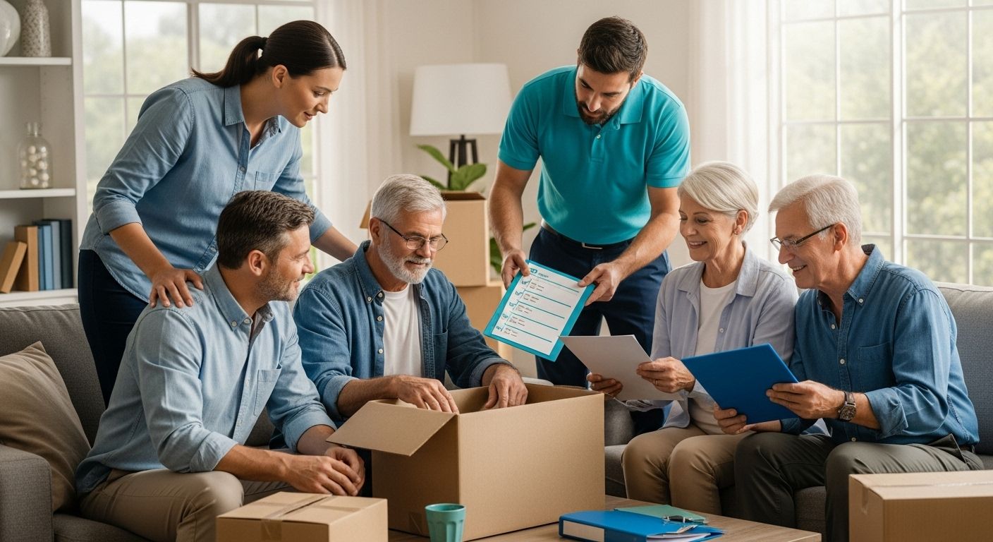 senior moving, family packing, organized relocation