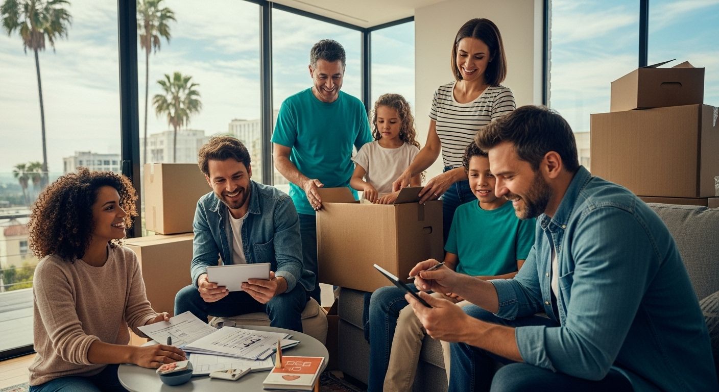 moving to California checklist, family, moving day